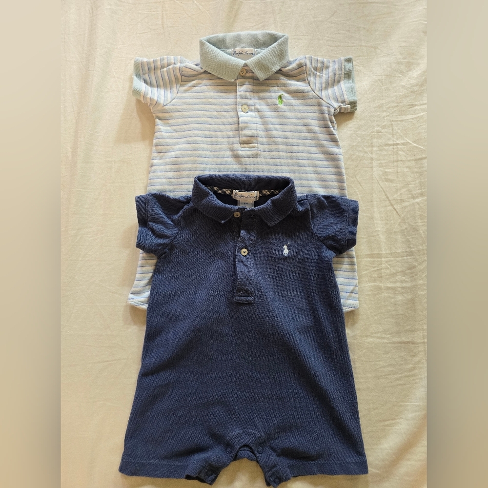 Ralph Lauren Kids Polo Set - Navy and Striped
